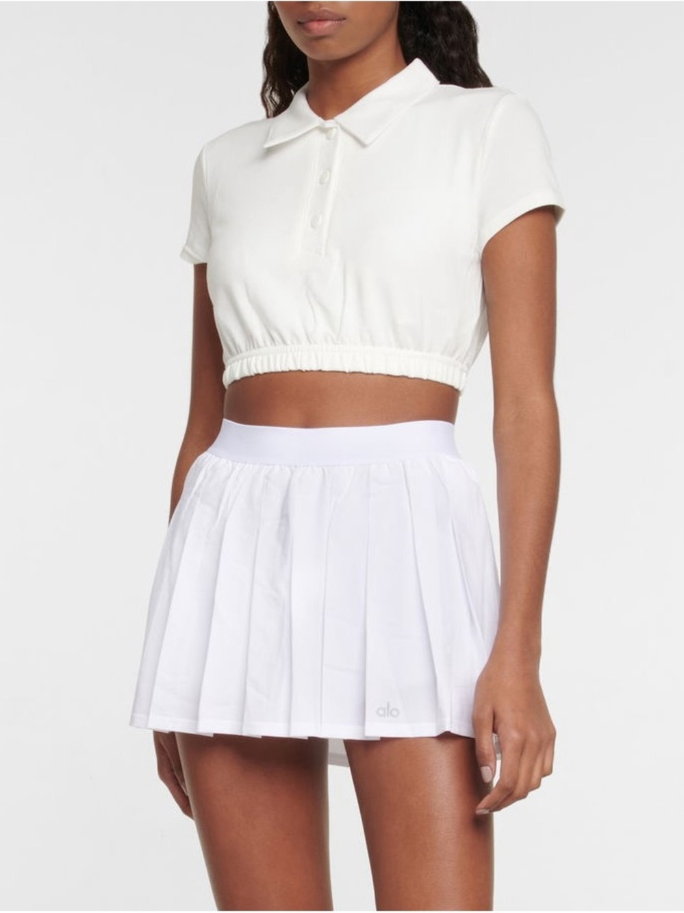 Alo Cropped Polo Top